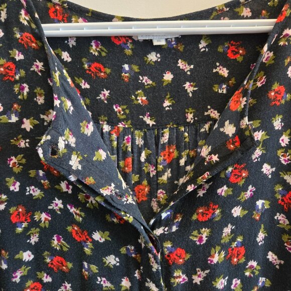 Natura Black Floral Tunic Dress – Size XL - Picture 4 of 9